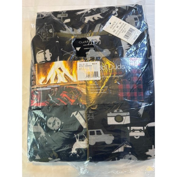 Cuddl Duds Pajama Set Novelty Print Long Sleeve Sleepwear, Size S, NWT - Picture 2 of 4